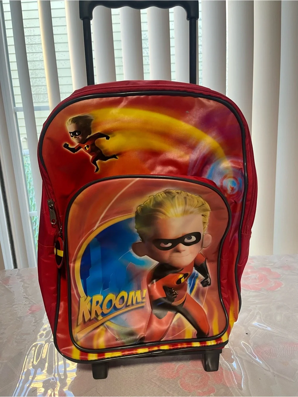 Disney The Incredibles Red Rolling Kids Backpack with Hero Artwork